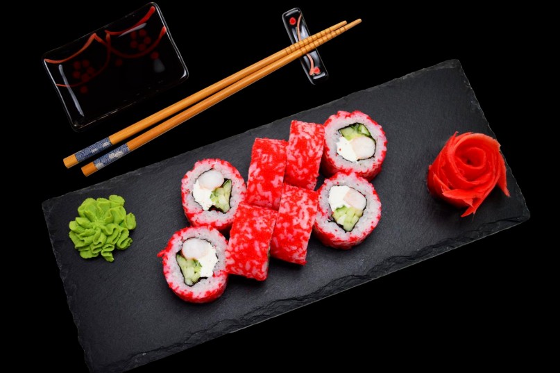 Холодный ролл Калифорния с креветкой