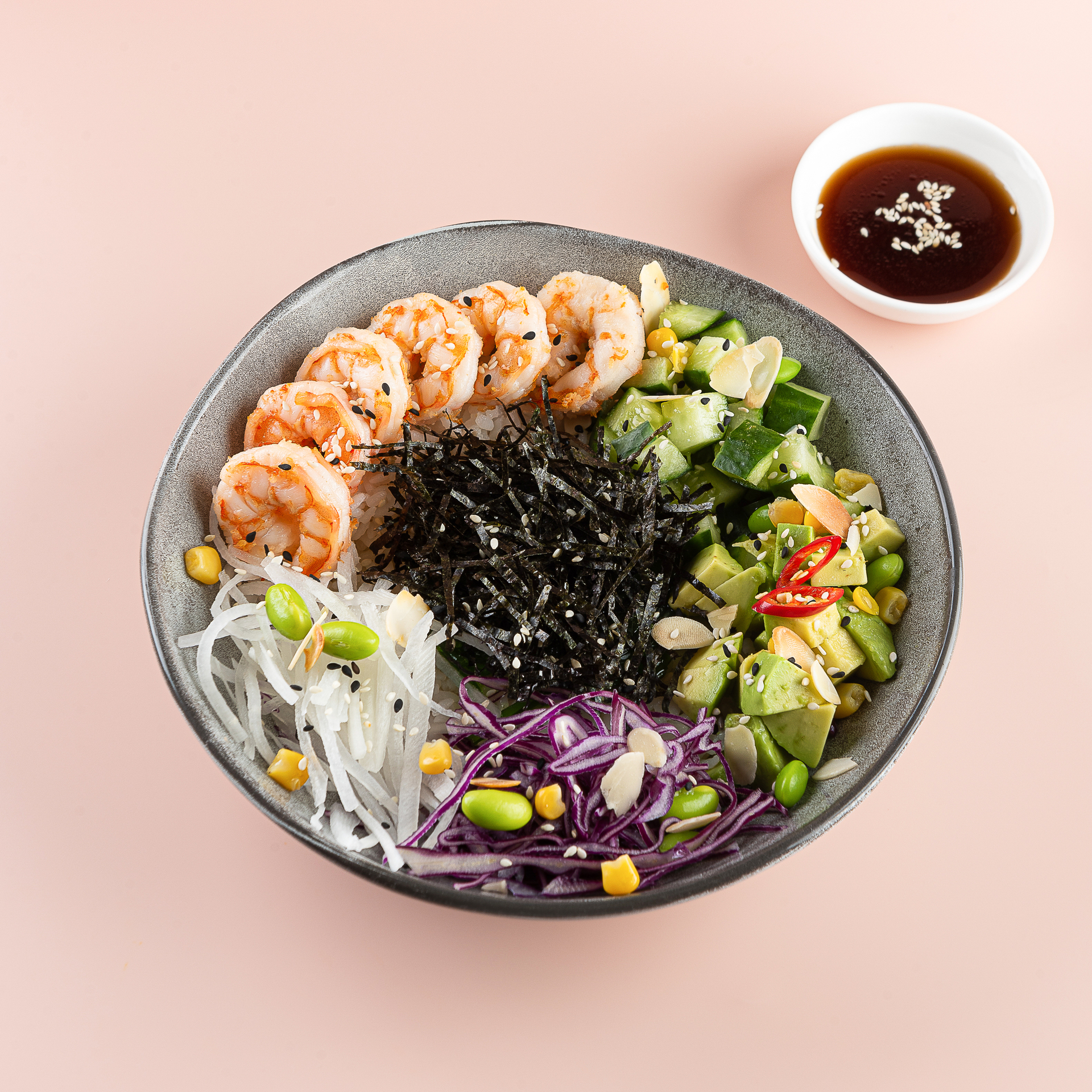 Поке с тигровой креветкой