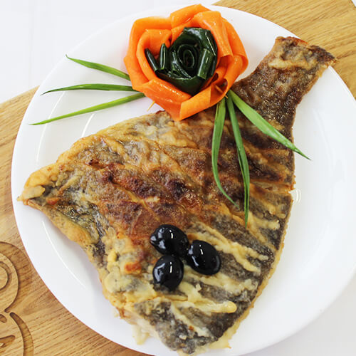 Рыба жареная камбала