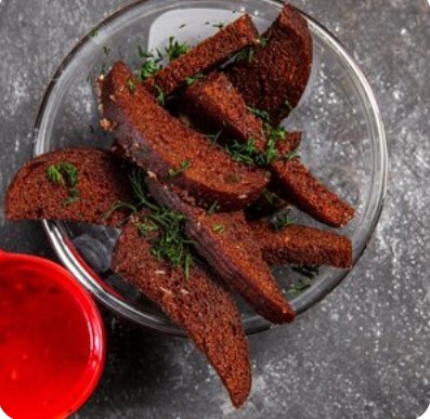 Пряные гренки с чесноком и зеленью