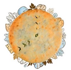 Пирог осет. с сыром и зеленью