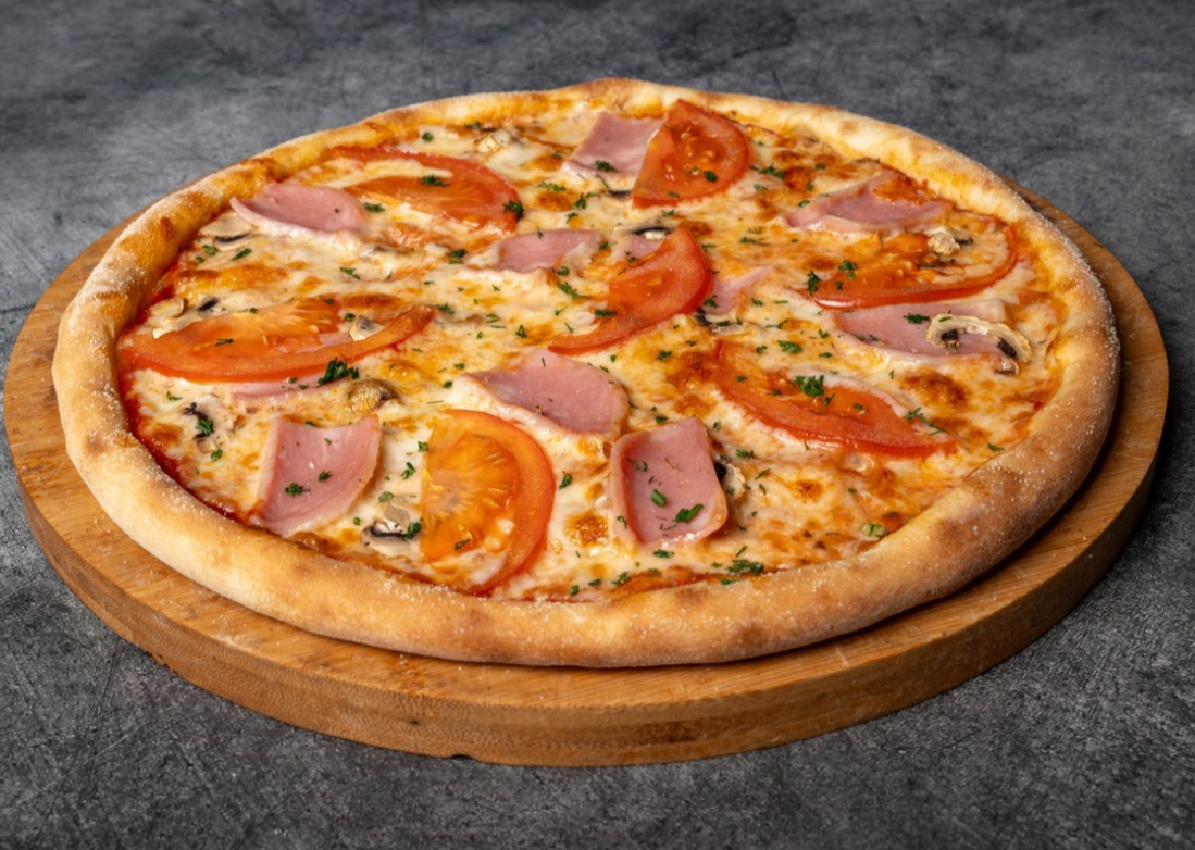 Пицца ветчина грибы 25 см 