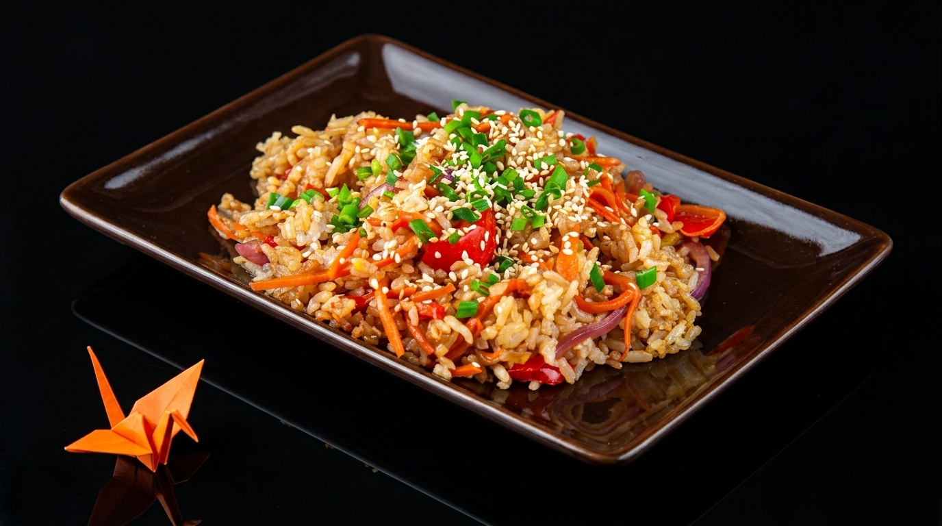 Wok рис с овощами