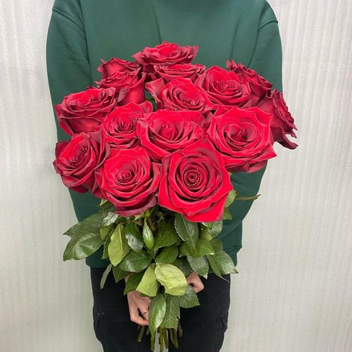Букет из 15 красных роз Эквадор премиум