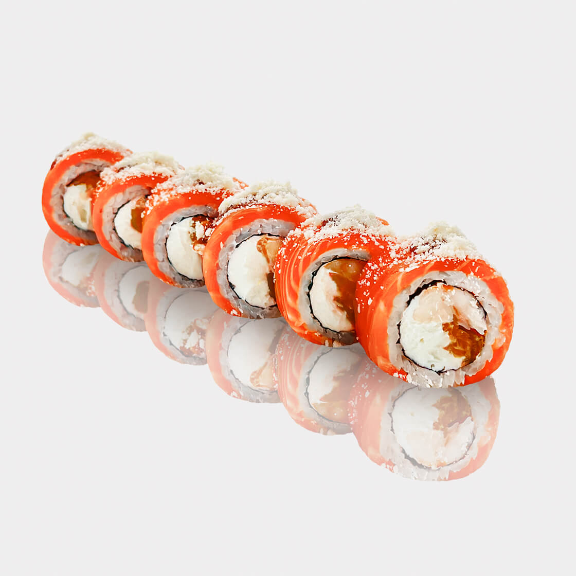 Ролл с сёмгой, креветкой и мандарином