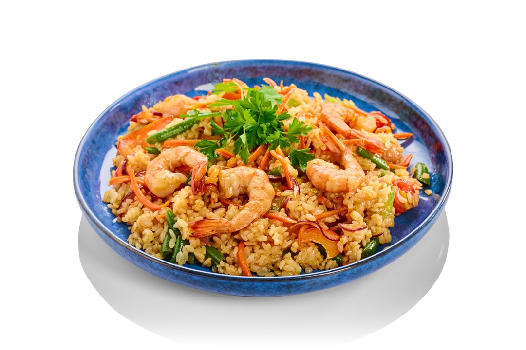 Тяхан с креветкой