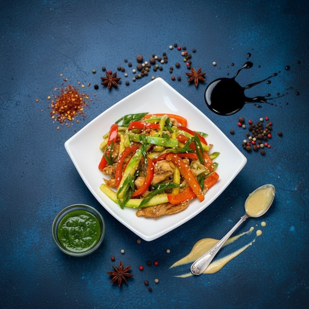 Удон с курицей