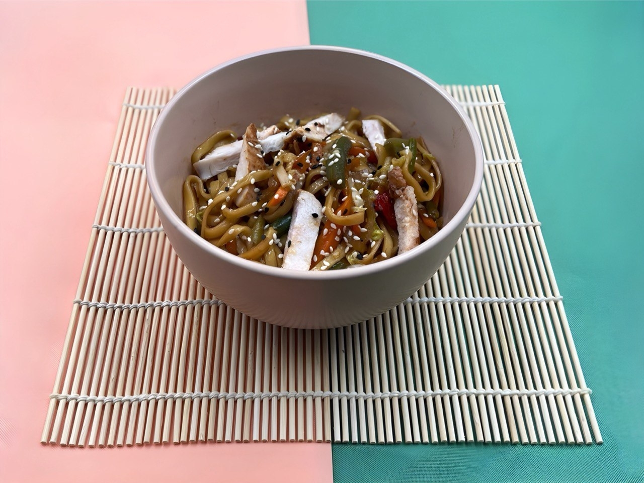 Удон с мясом птицы