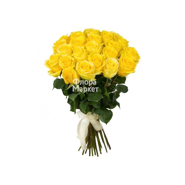 Желтые розы 25шт