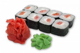 Ролл с копчёным лососем и сыром