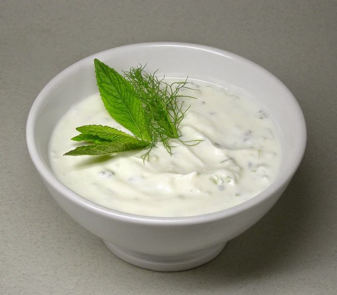 Мацони с чесноком