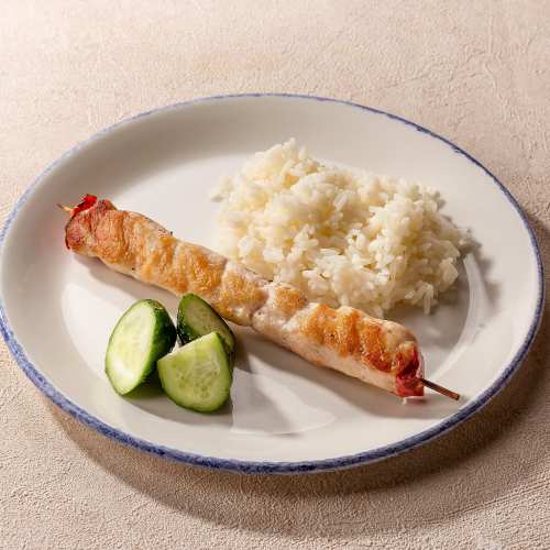 Шашлычок из курочки с рисом