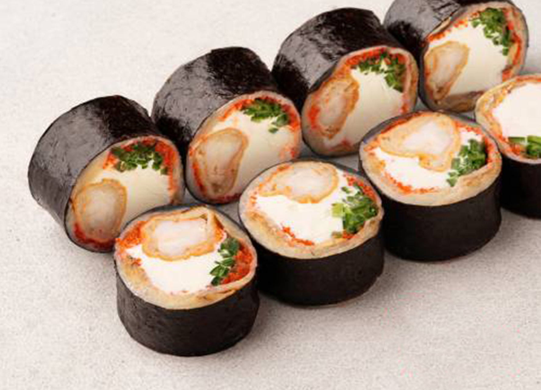 Кето ролл с угрём и креветкой