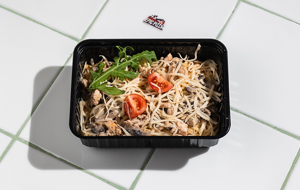 Паста «Курица грибы»