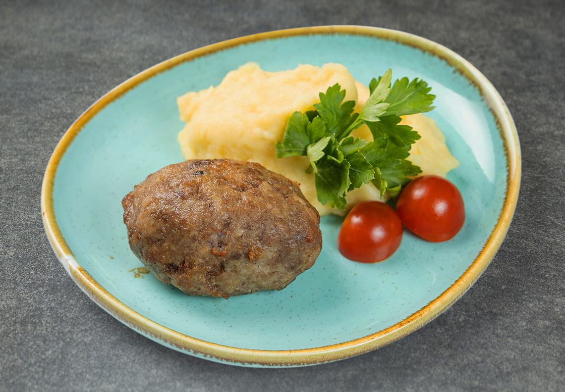 Котлетка мясная с картофельным пюре