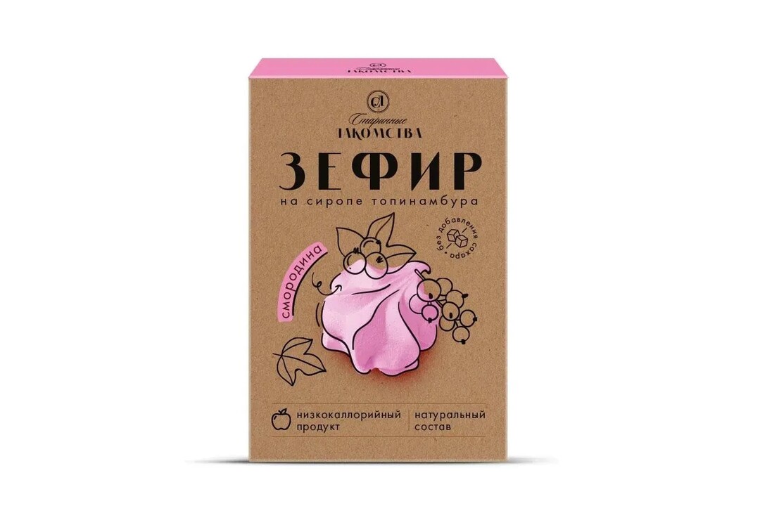 Зефир Старинные Лакомства на сиропе топинамбура со вкусом смородины, 200г