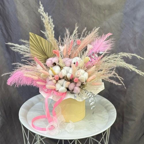 Букет из сухоцветов в коробке (с0755)