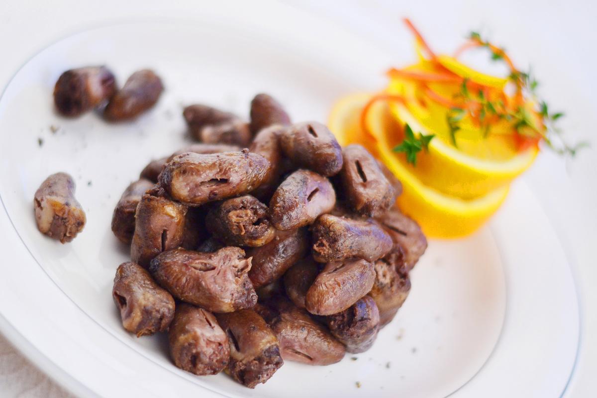 Куриные сердечки на мангале