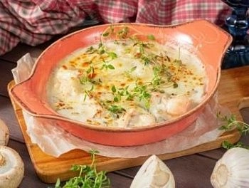Жульен с креветками
