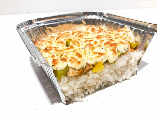 Лазанья с курицей с соусом белым