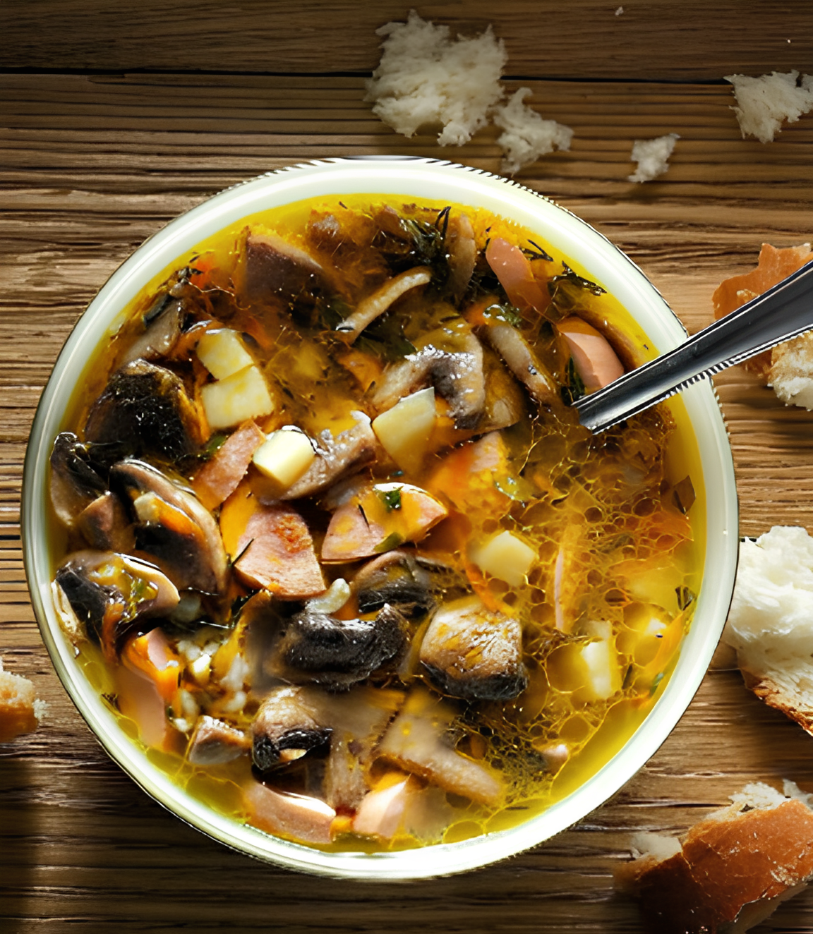 Карри с лососем и шампиньонами