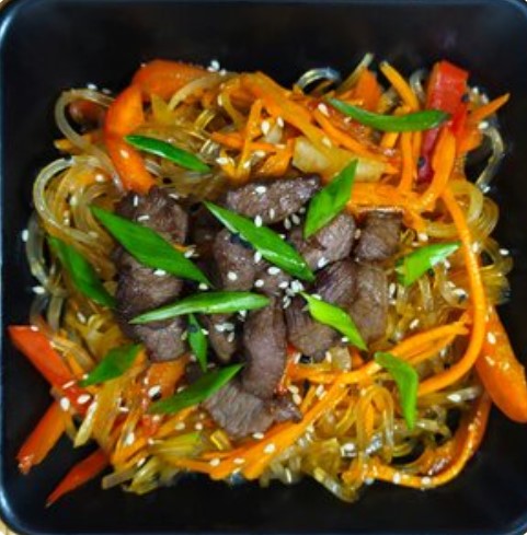 Харусаме с говядиной и соусом ньюпай