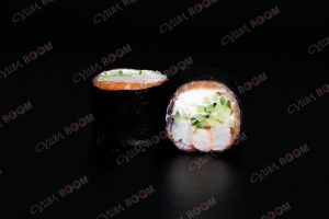 Кето ролл с лососем и креветкой