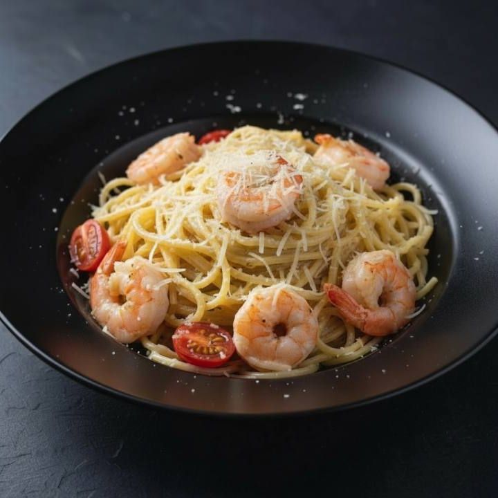 ПАСТА С КРЕВЕТКАМИ В СЛИВОЧНОМ СОУСЕ