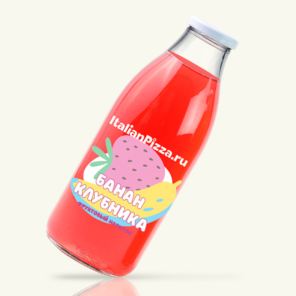 Фруктовый напиток Банан-клубника 0,75