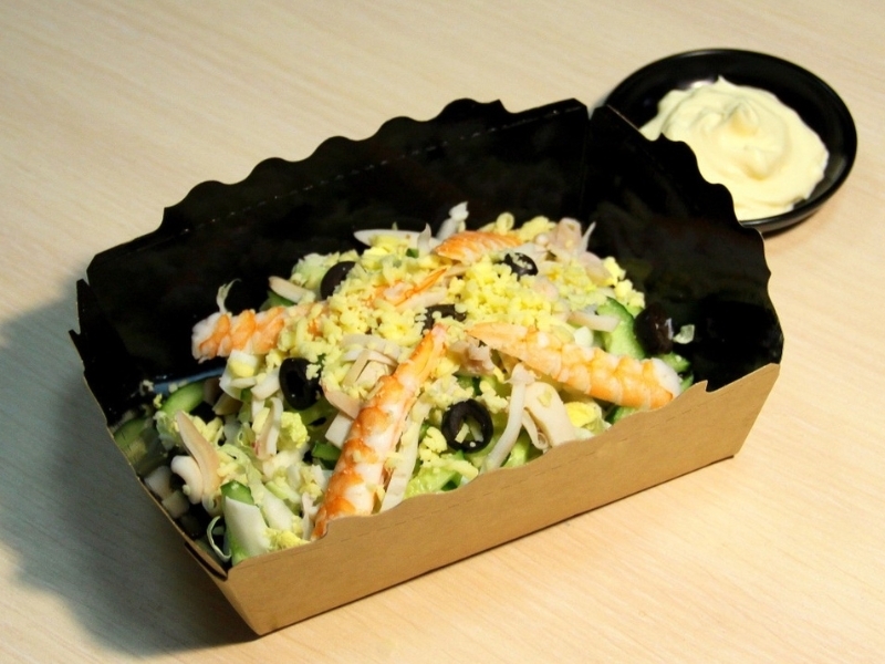 Салат Волнение с морепродуктами