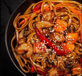 Лапша с морепродуктами