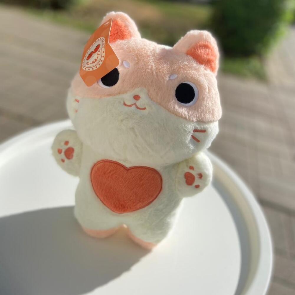 Котик с сердечком на животике