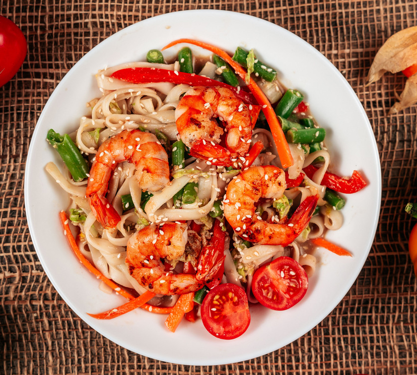 Удон с креветкой