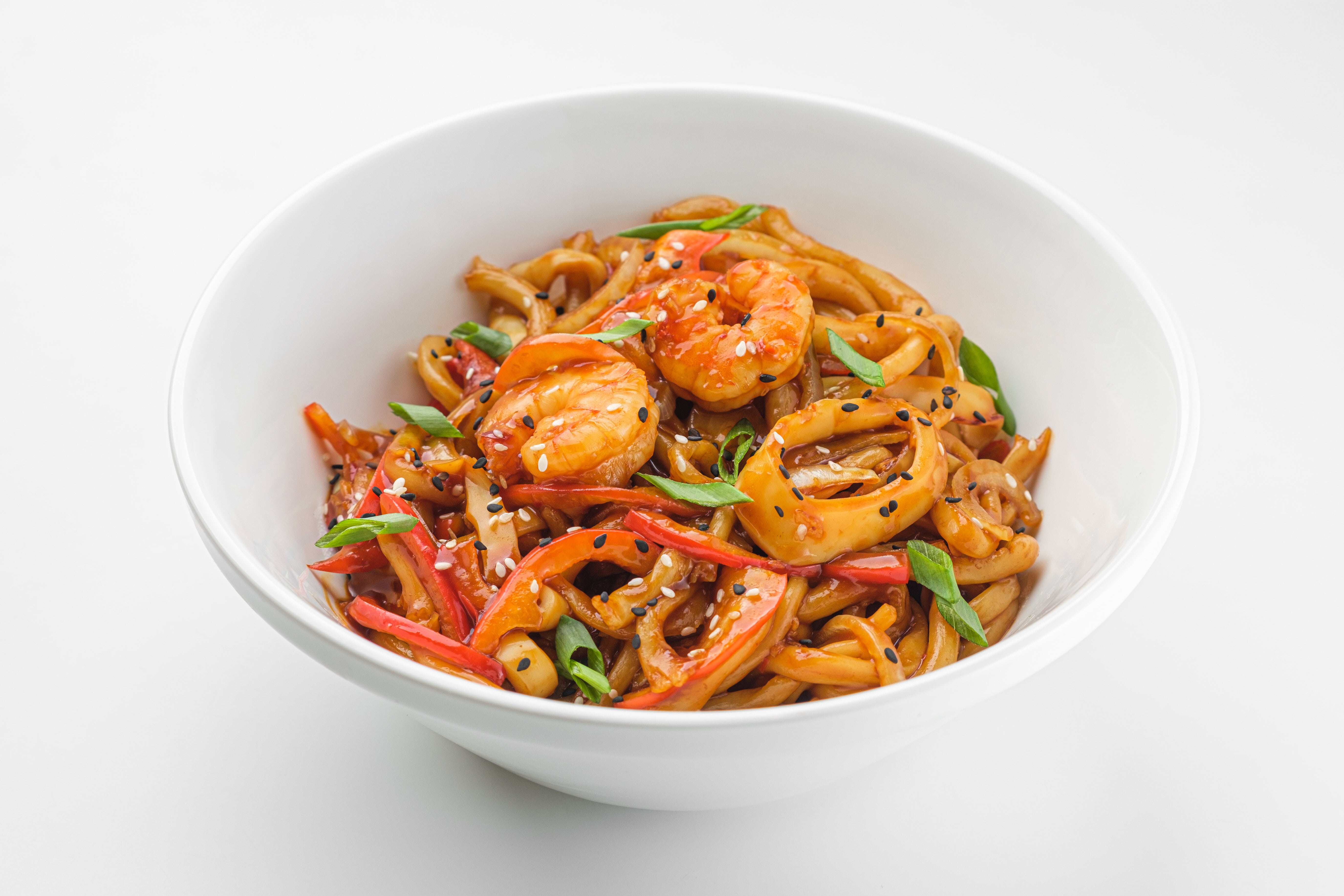 Лапша с морепродуктами