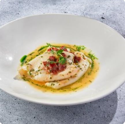 Кальмары на гриле в белом вине