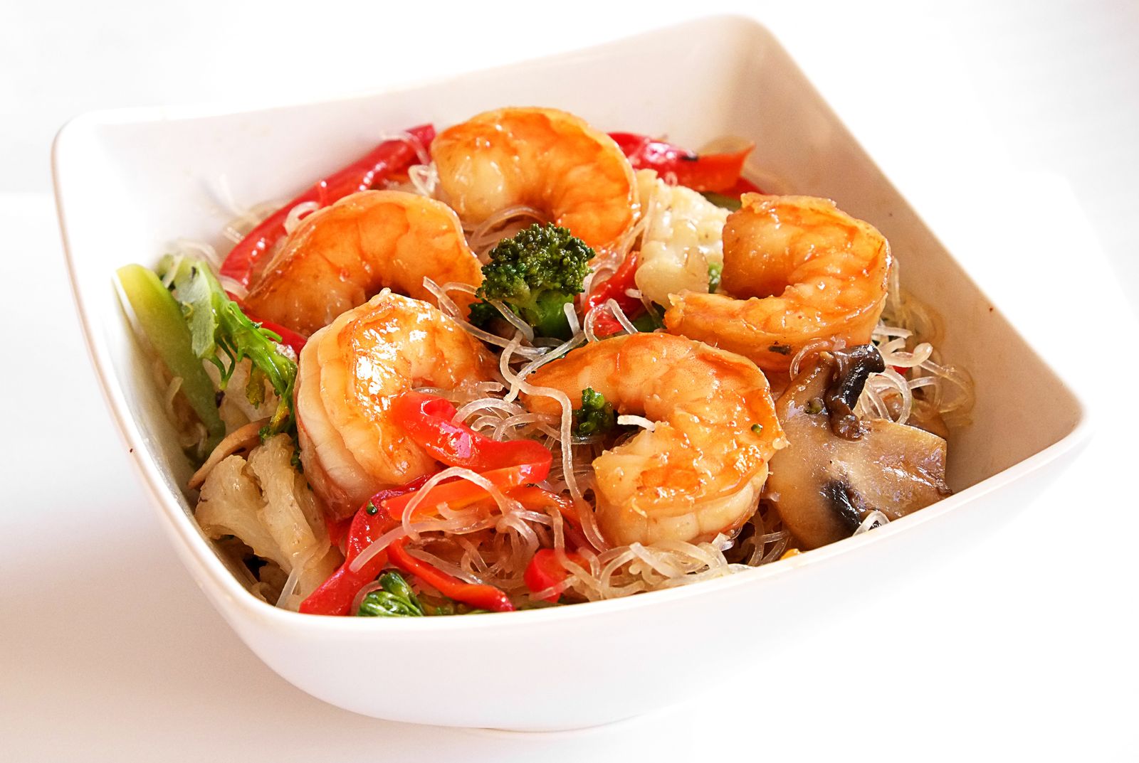 Wok с креветкой