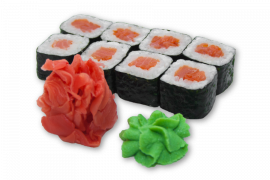 Ролл с копчёным лососем