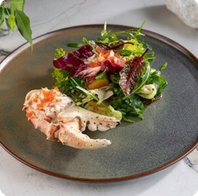 Салат с камчатским крабом и грейпфрутом