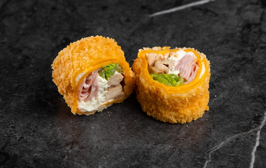 Темпура с курицей и беконом