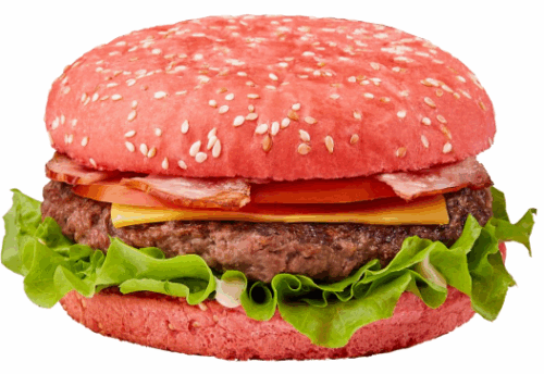 «Розовый барбекю бургер»