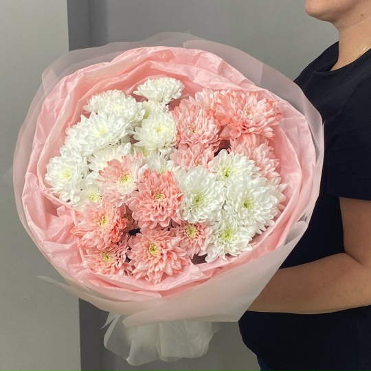 Обнимаю тебя. Букет из хризантем(5)