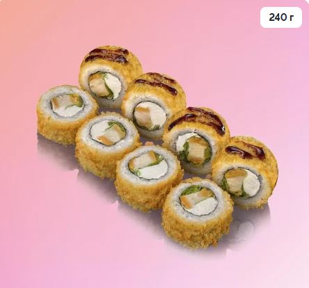 Жареный ролл с курицей