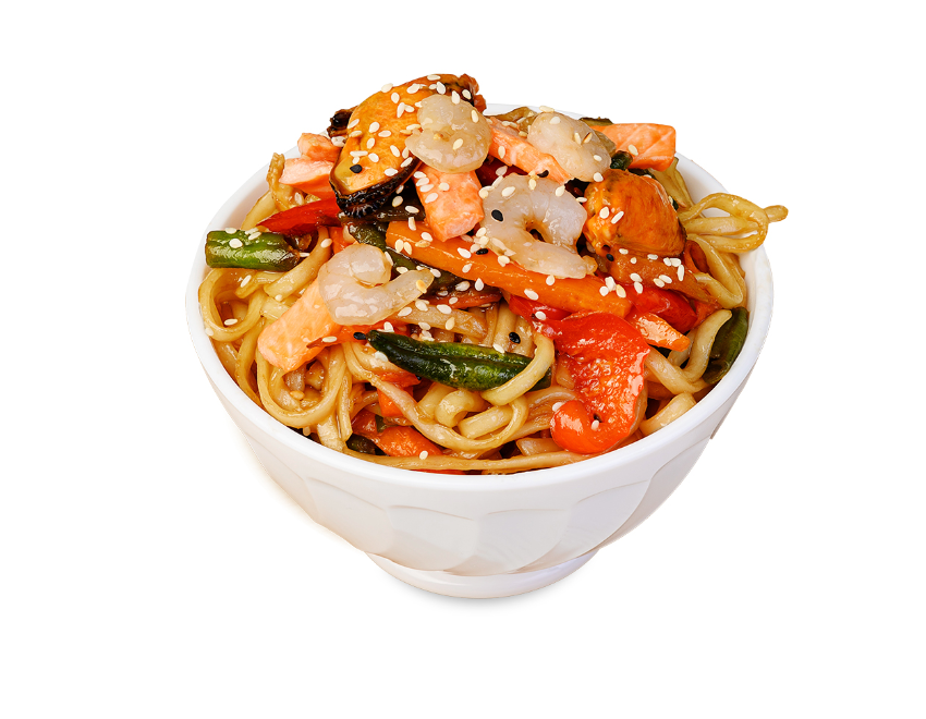 WOK морепродукты (пшеничная лапша)