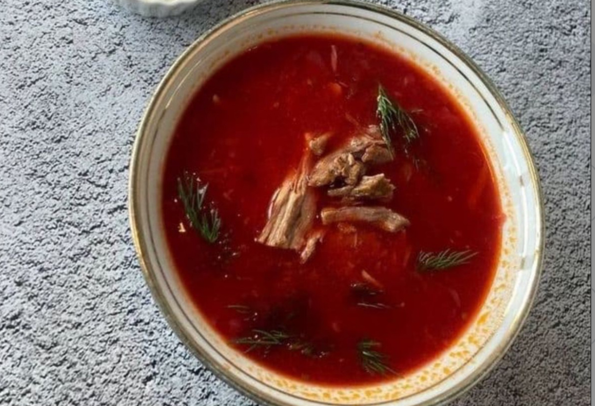 Борщ со сметаной