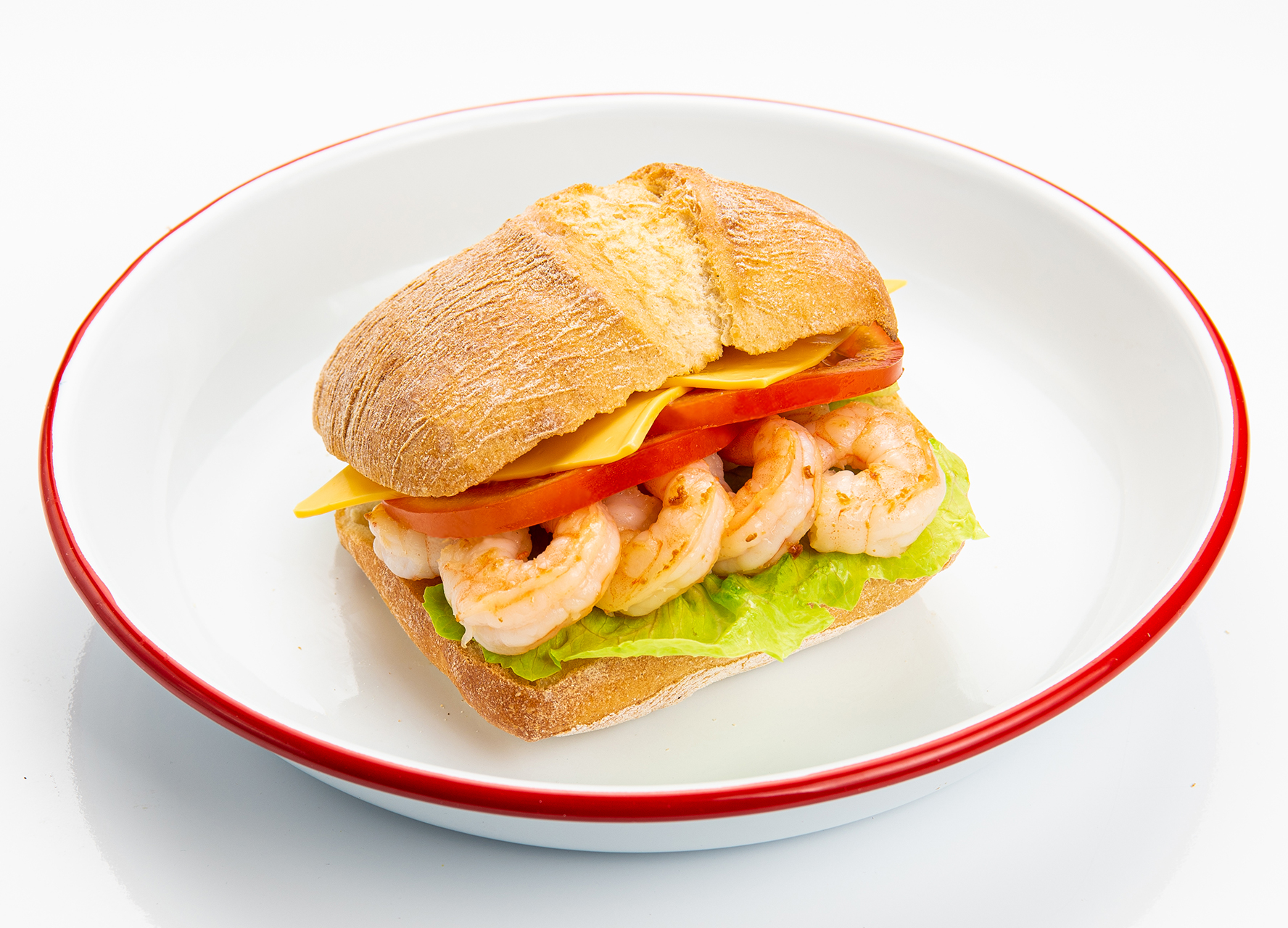 Чиабатта с креветками