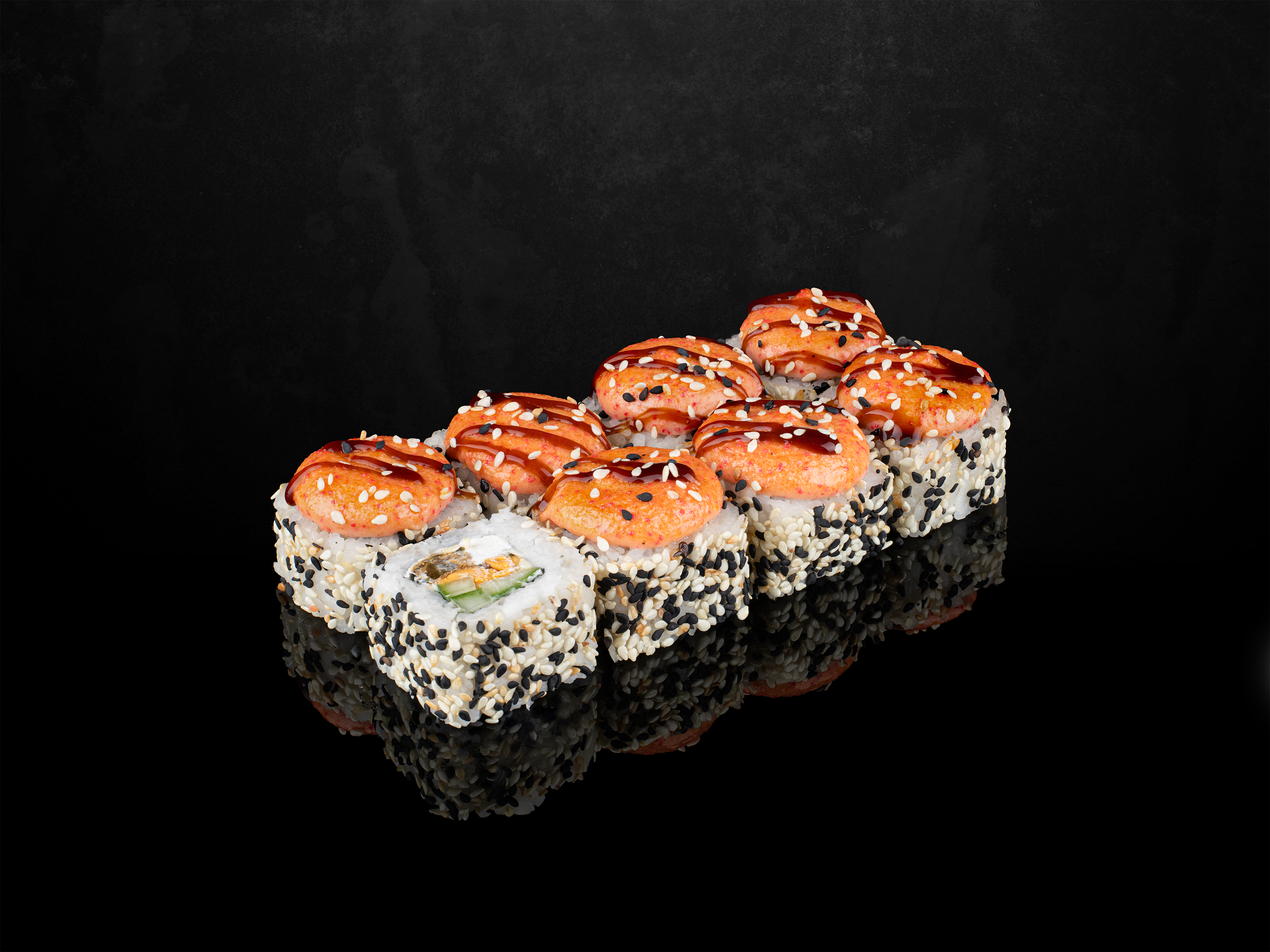 Мидии, запеченные в кунжуте