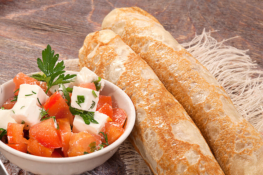 Блины с брынзой, помидор. и зеленью 2 шт