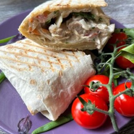 Мини-шаурма со свиным шашлыком