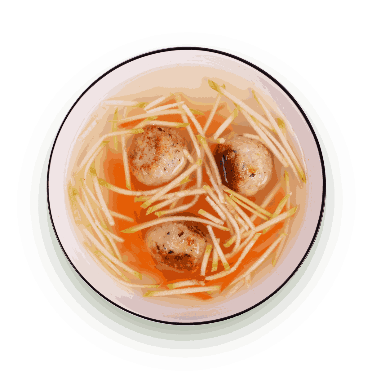 Суп куриный с фрикадельками