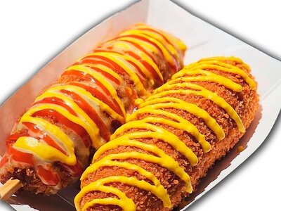 Корн-дог, сыр, сосиска